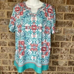 Alfred Dunner Embellished Top sz Large